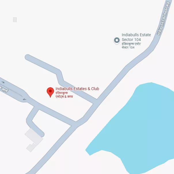Location map of Indiabulls Estate and Club, Sector 104 Gurgaon